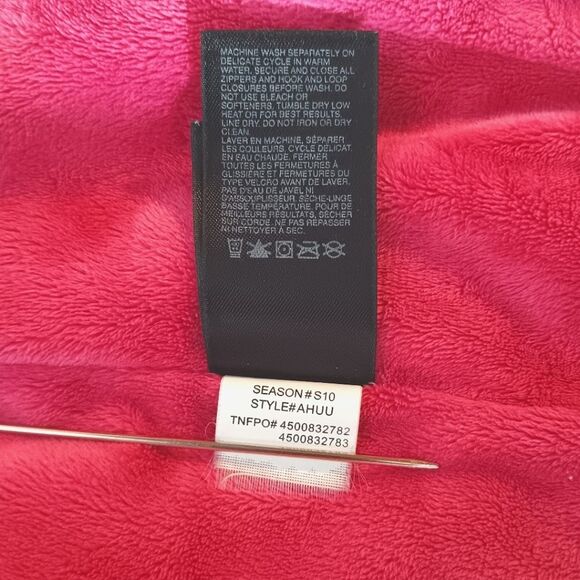 THE NORTH FACE Women's Pink Hooded Full Zip 100% Nylon Jacket Small Petite - Picture 10 of 11